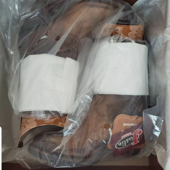 Justin boots women's TAN RUSTICO riding boot - Picture 3 of 5